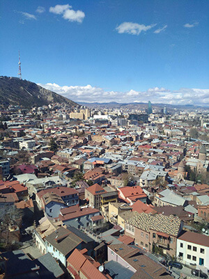 Тбилиси, фуникулер, панорама на город